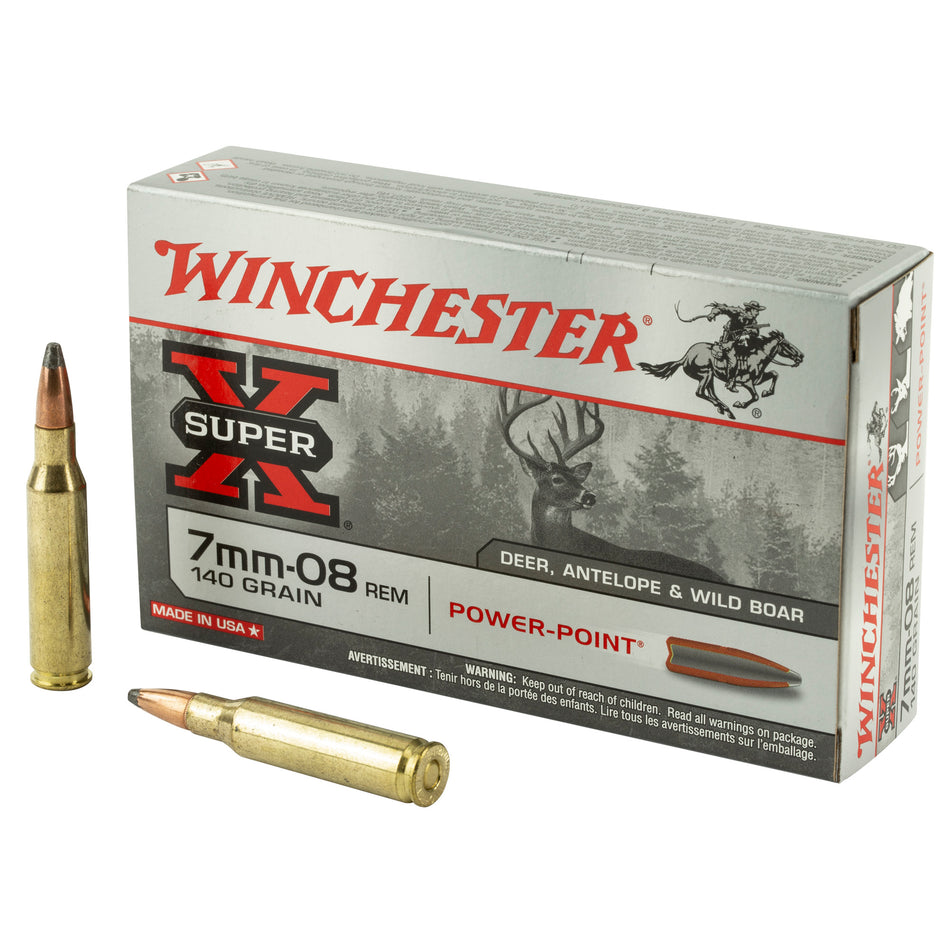 Winchester X708 Super-X Power-Point Pointed Soft Point PSP 140 Grain 7mm-08 Remington