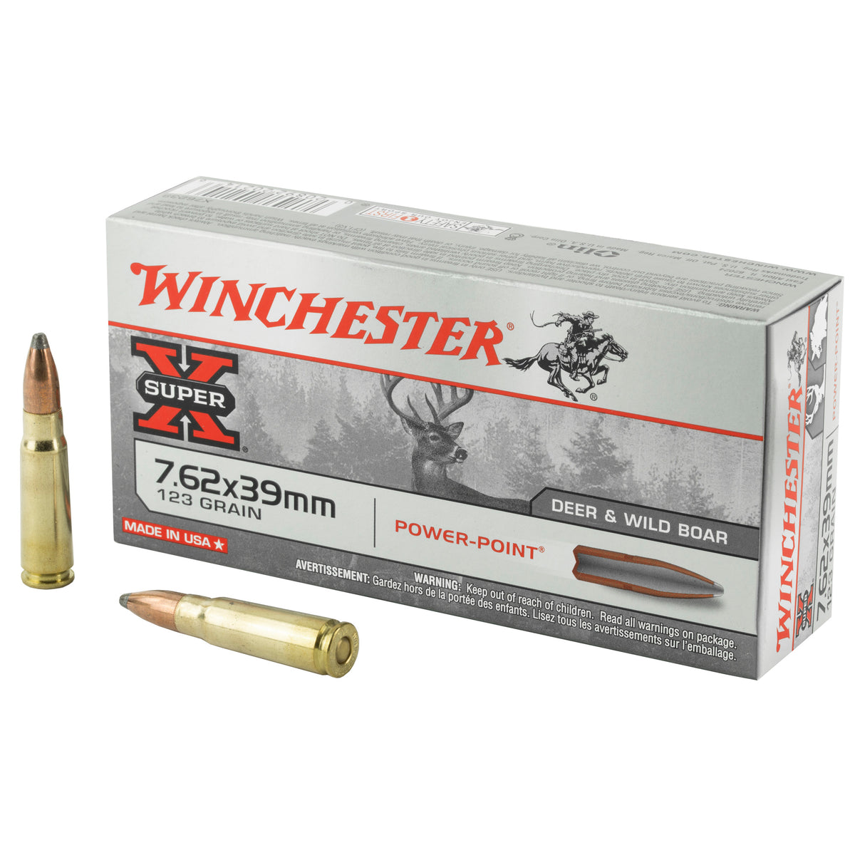 Winchester X76239 Super-X Power-Point  123 Grain 7.62x39mm