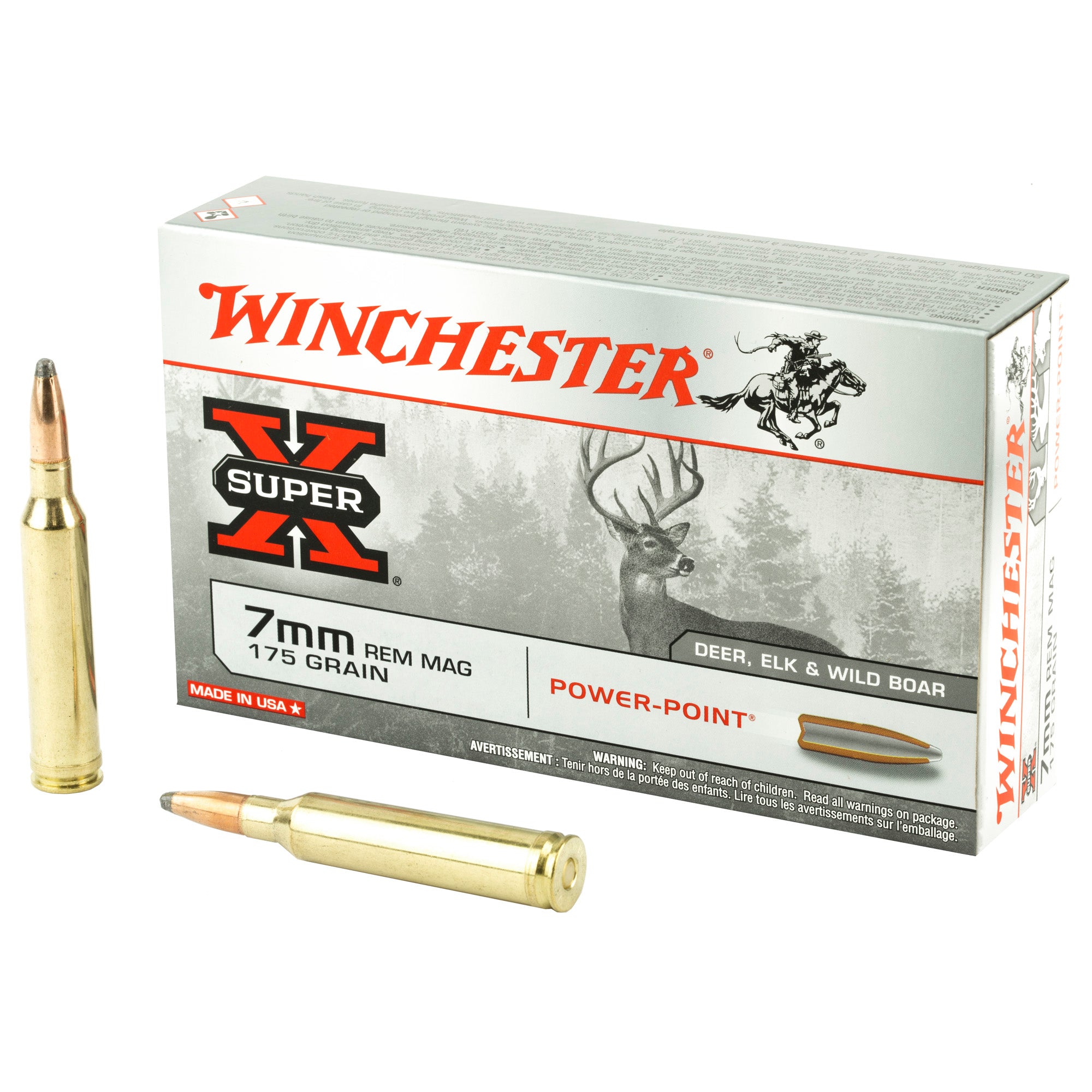Winchester Super X 7mm Remington Mag 175 gr JSP ammo