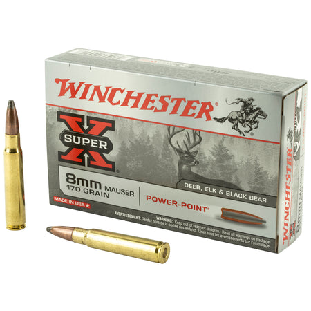 Winchester Super-X Power-Point 8mm Mauser 170 gr JSP ammo