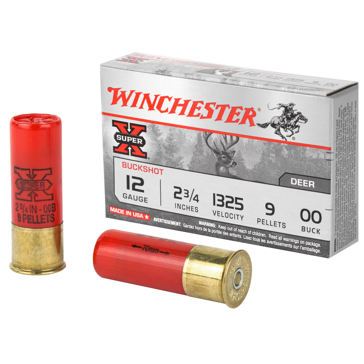 Winchester XB1200 Super X Buckshot 12 Gauge 2.75"  00 Buck Shot 1325 fps