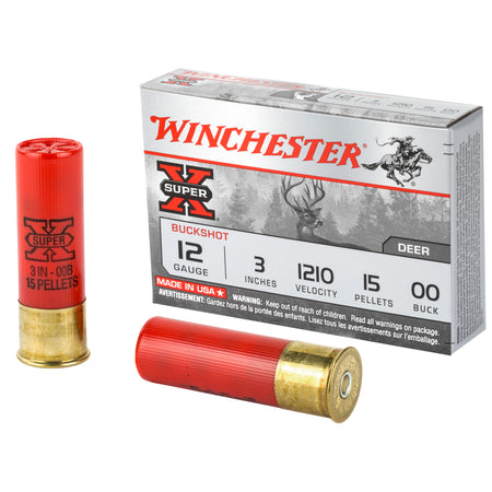 Winchester XB12300 Super X Buckshot 12 Gauge 3"  00 Buck Shot 1210 fps