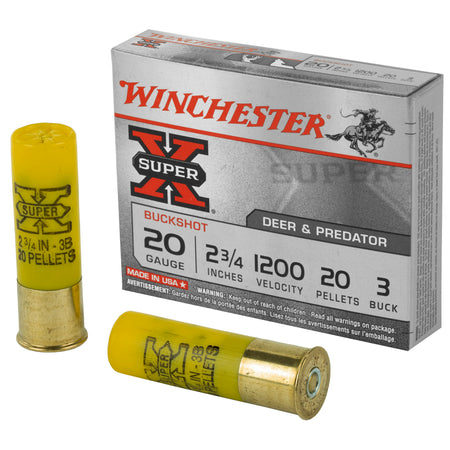 Winchester XB203 Super X Buckshot 20 Gauge 2-3/4 #3 Buck 1200 fps