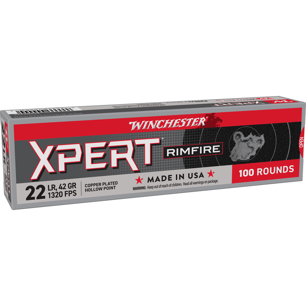 Winchester XPERT22X XPERT RIMFIRE Copper Plated Hollow Point CPHP 42 Grain .22 Long Rifle