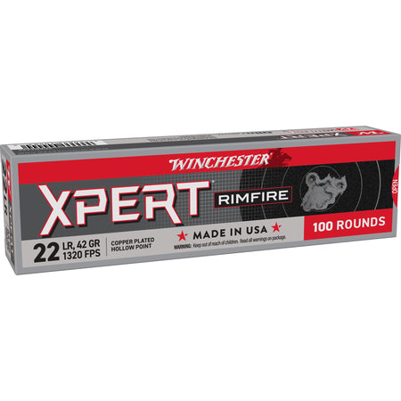 Winchester XPERT22X XPERT RIMFIRE Copper Plated Hollow Point CPHP 42 Grain .22 Long Rifle