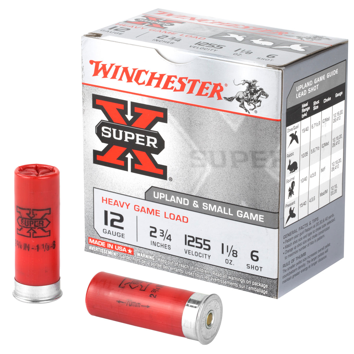 Winchester Super-X Heavy Game Load 12 Gauge 2.75 in / 2.75 in #6 1-1/8 oz