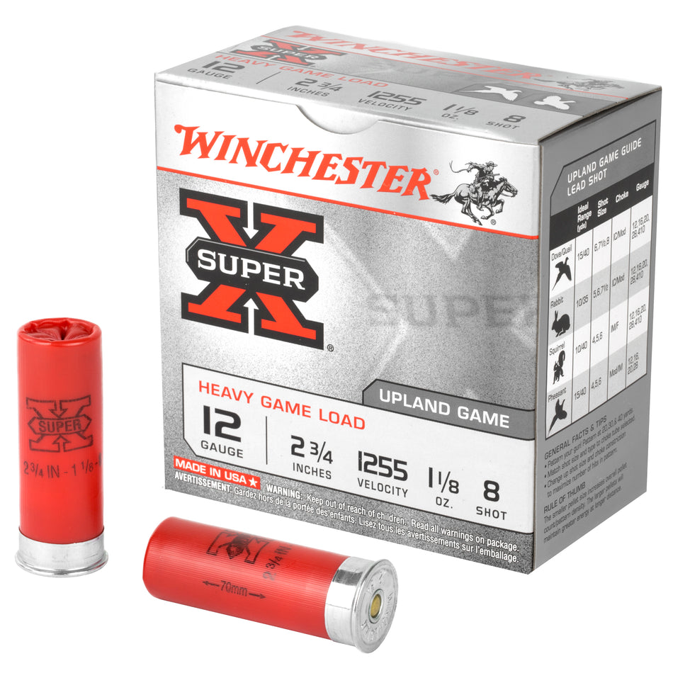 Winchester Super-X Heavy Game Load 12 Gauge 2.75" 1 1/8 oz #8 Shot