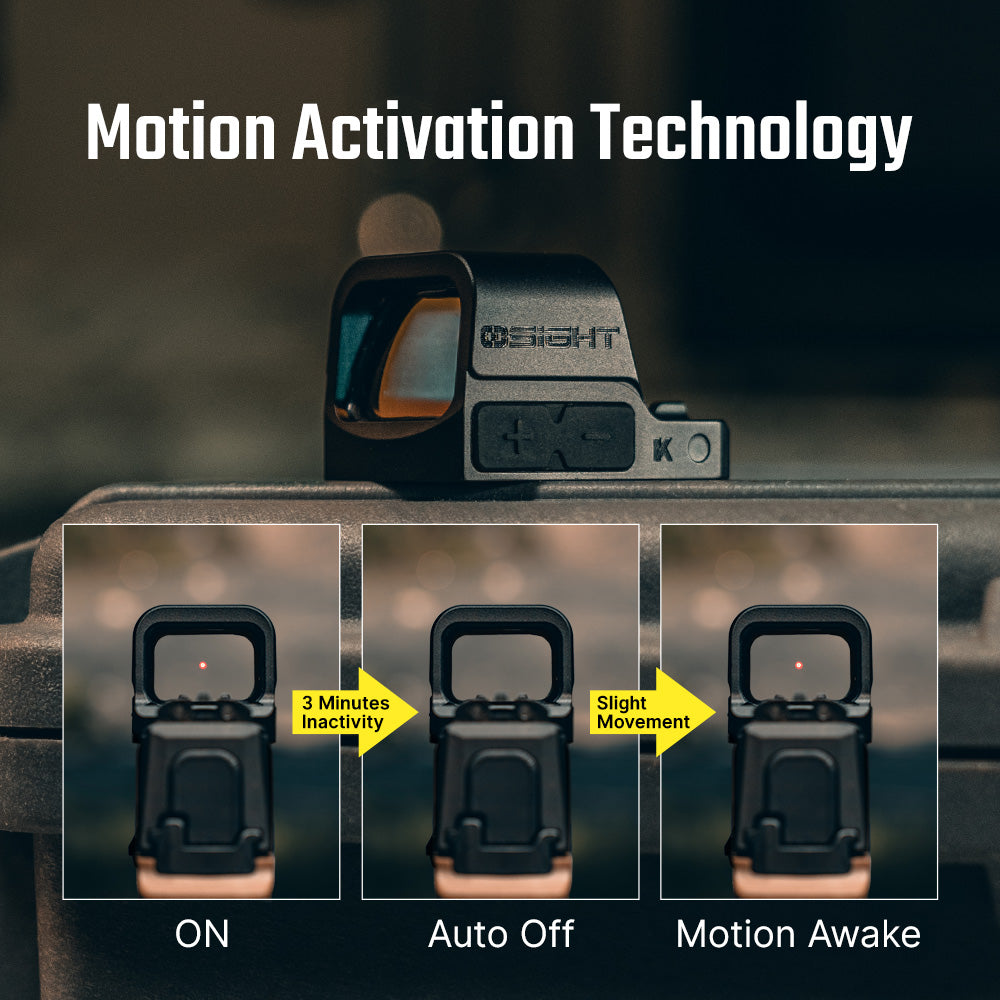 Osight K 6 MOA Red Dot Sight RMSc Footprint Side-Loading Battery Compact