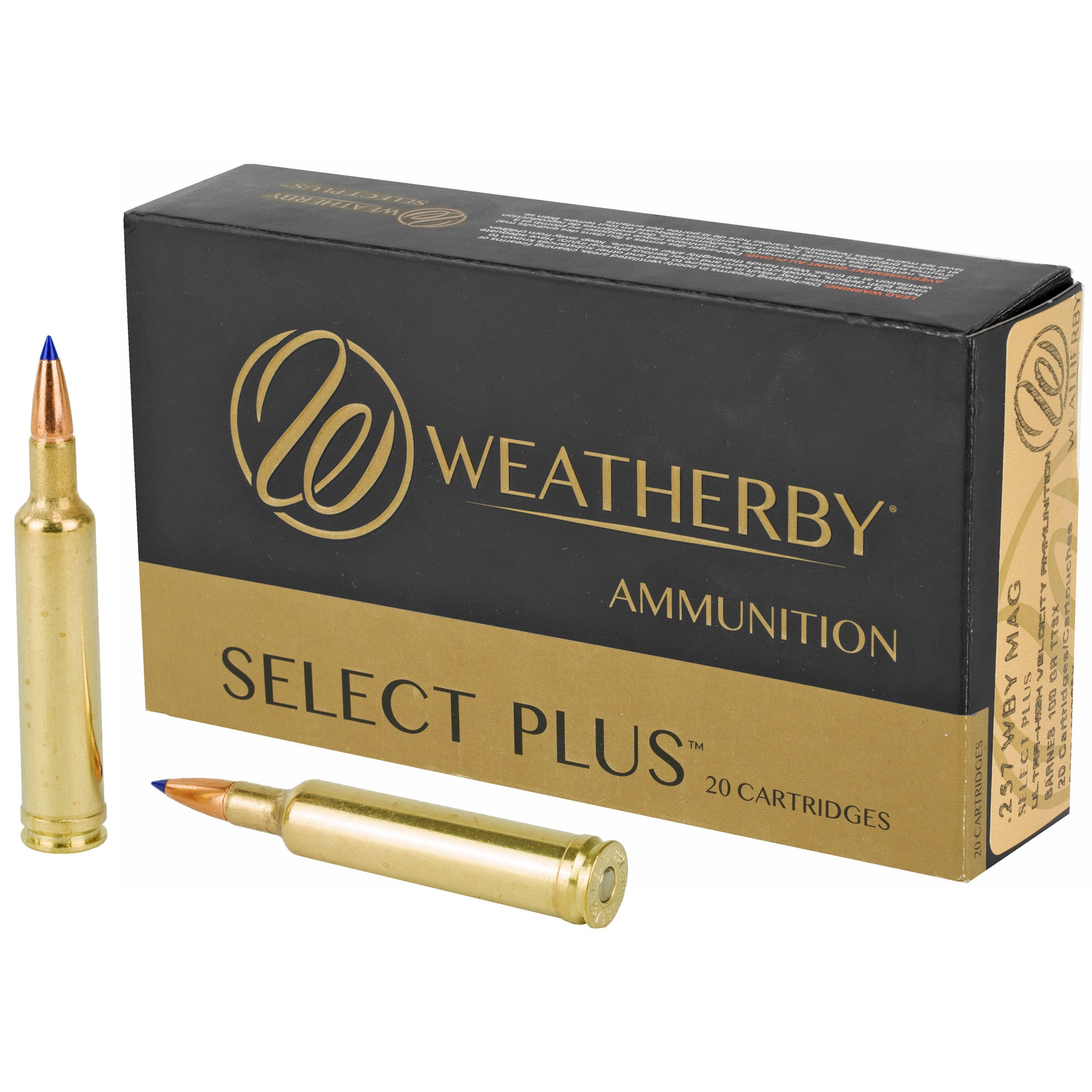 Weatherby B257100TTSX Select Plus Tipped Triple Shock X Polymer Tip PT 100 Grain .257 Weatherby Mag