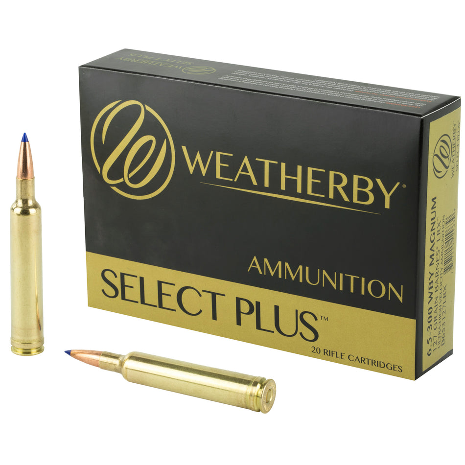 Weatherby B653127LRX Select Plus Barnes LRX Lead Free  127 Grain 6.5-300 Weatherby Mag