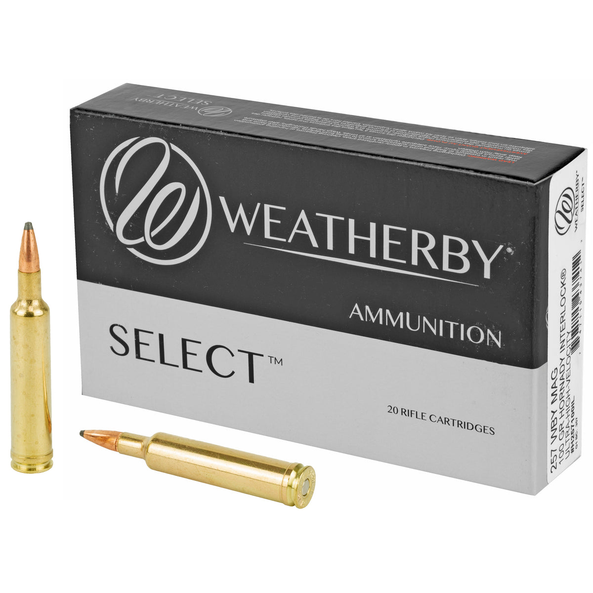 Weatherby H257100IL Select Hornady Interlock  100 Grain .257 Weatherby Mag