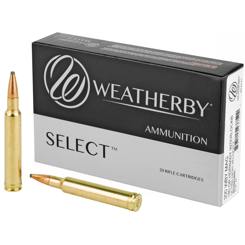 Weatherby H300180IL Select Norma Hornady Interlock  180 Grain .300 Weatherby Mag