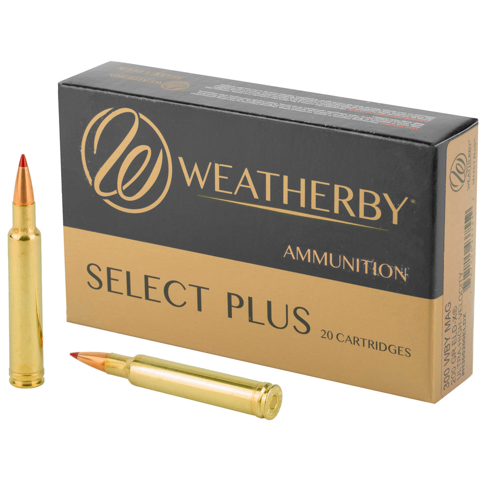 Weatherby H300200ELDX Select Plus Hornady ELD-X  200 Grain .300 Weatherby Mag