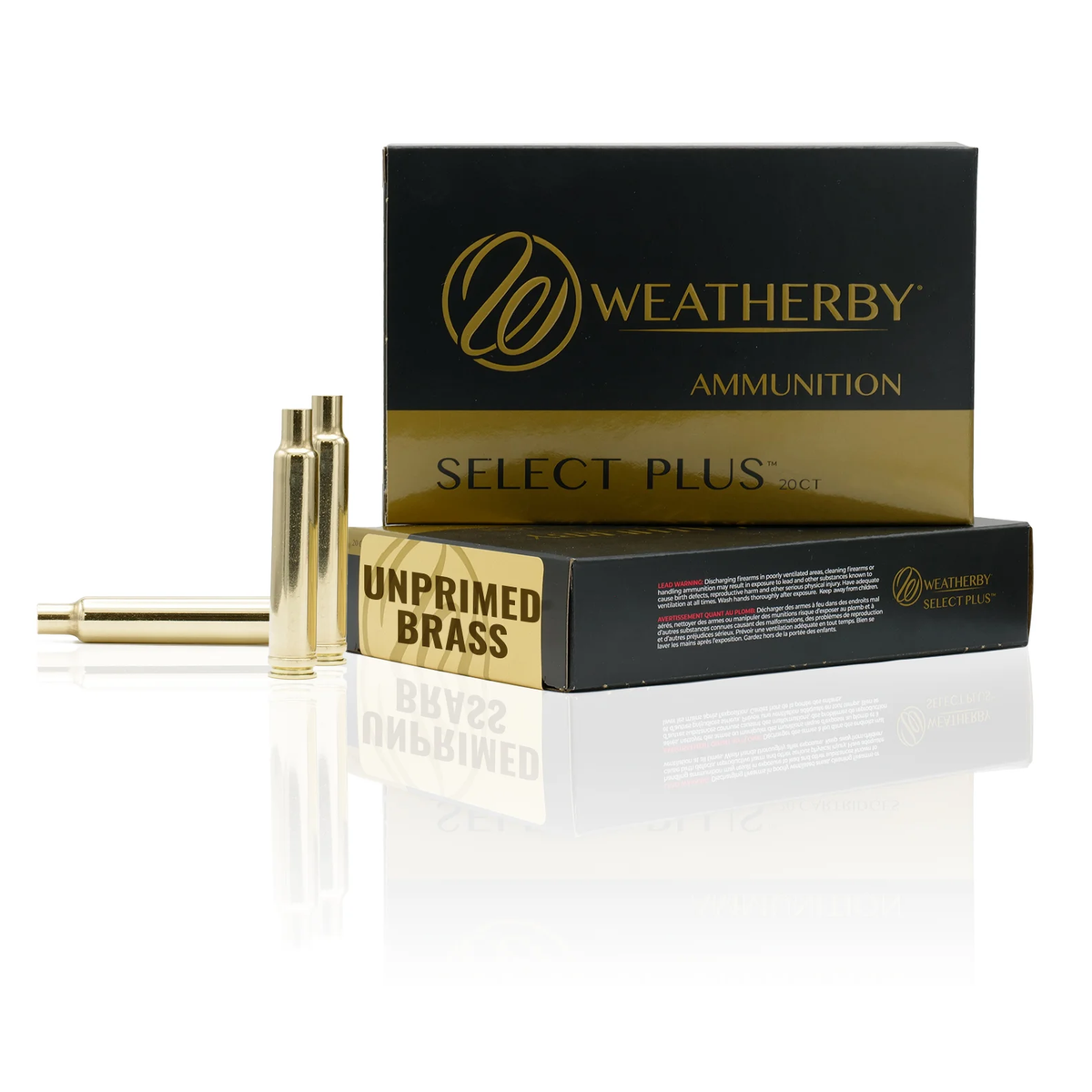 Weatherby Unprimed .224 Wby Rifle Cartridge Brass - 20/ct