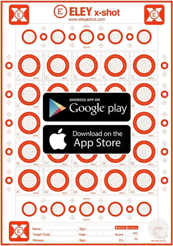 Eley X-Shot Shooting Targets 25-Pack for X-Shot System