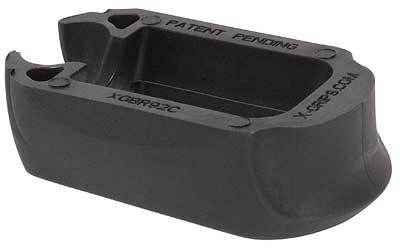 X-GRIP Magazine Spacer for Beretta 92C, Fits 15 or 17-Round Magazines, 9mm, Black BR92C