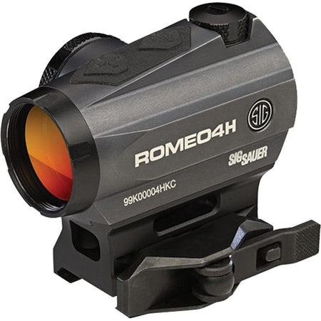 Sig Sauer ROMEO4H 1x20mm Red Dot Sight with Green Horseshoe Dot Reticle - Graphite