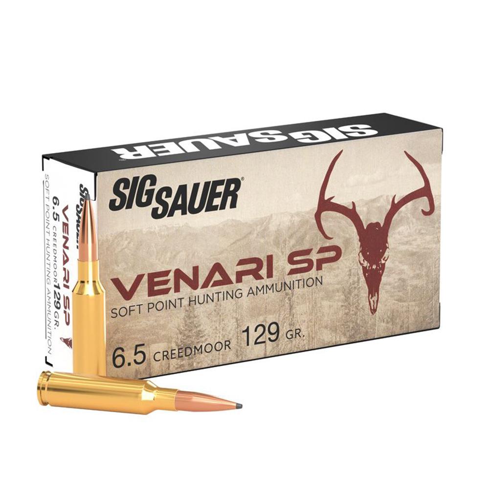 Sig Sauer V65CMSP12920 Venari Soft Point SP 129 Grain 6.5mm Creedmoor