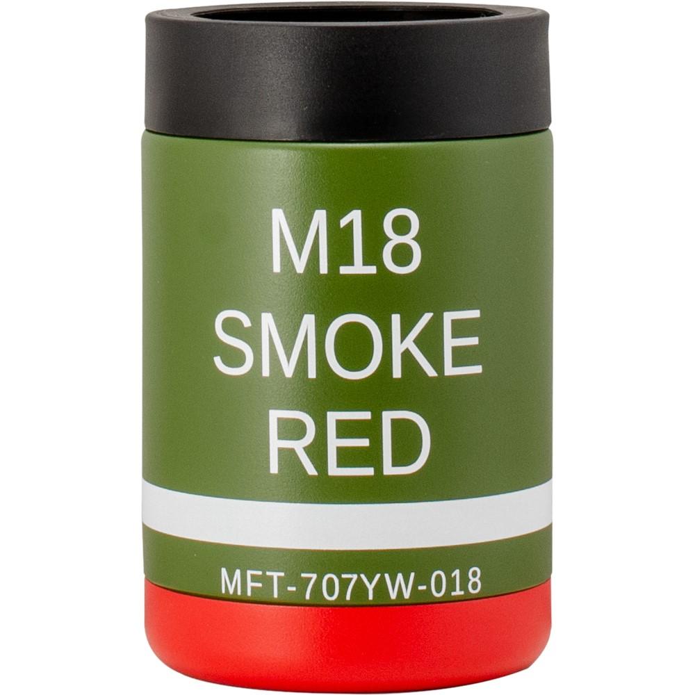 Mission First Tactical M18 Red Smoke Can Cooler 12 oz Stainless Steel