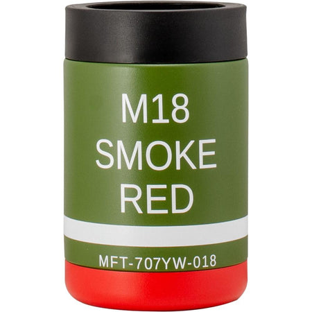 Mission First Tactical M18 Red Smoke Can Cooler 12 oz Stainless Steel