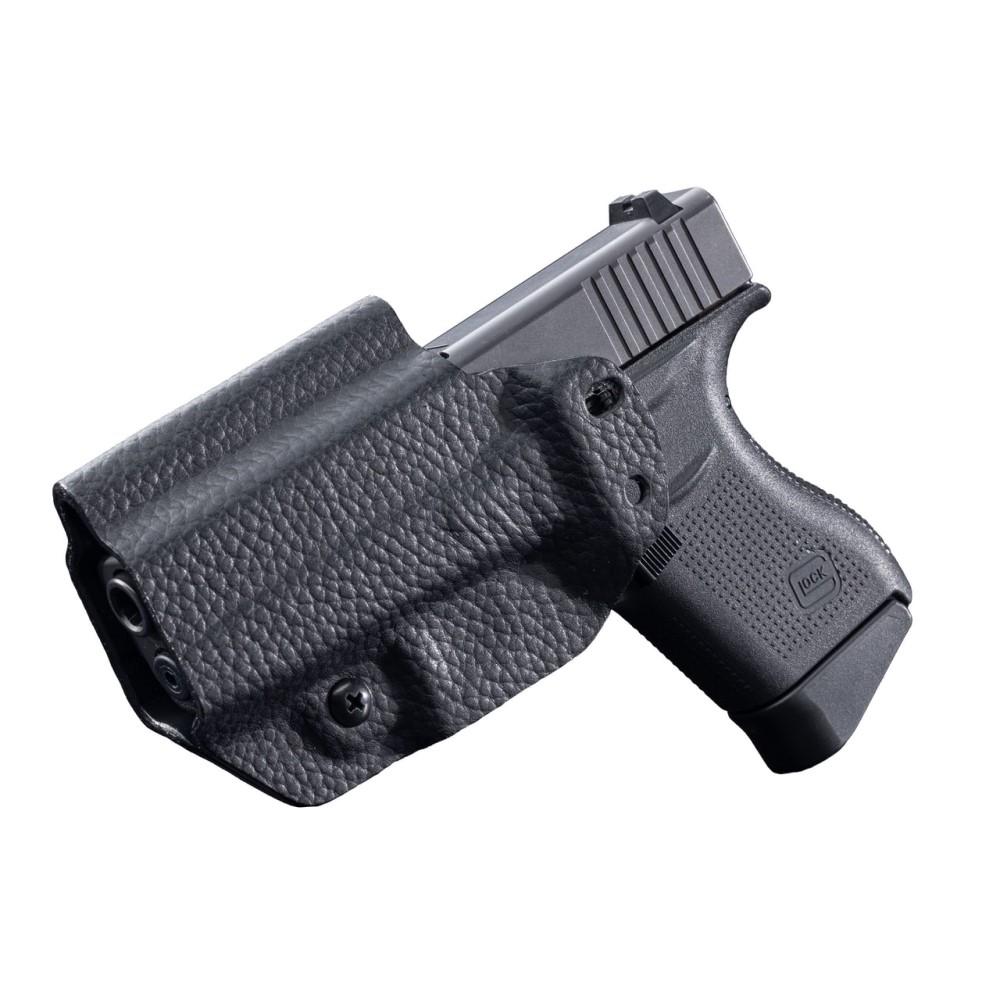 Mission First Tactical Leather Hybrid IWB/OWB Holster for Glock 43/43X Black Ambidextrous