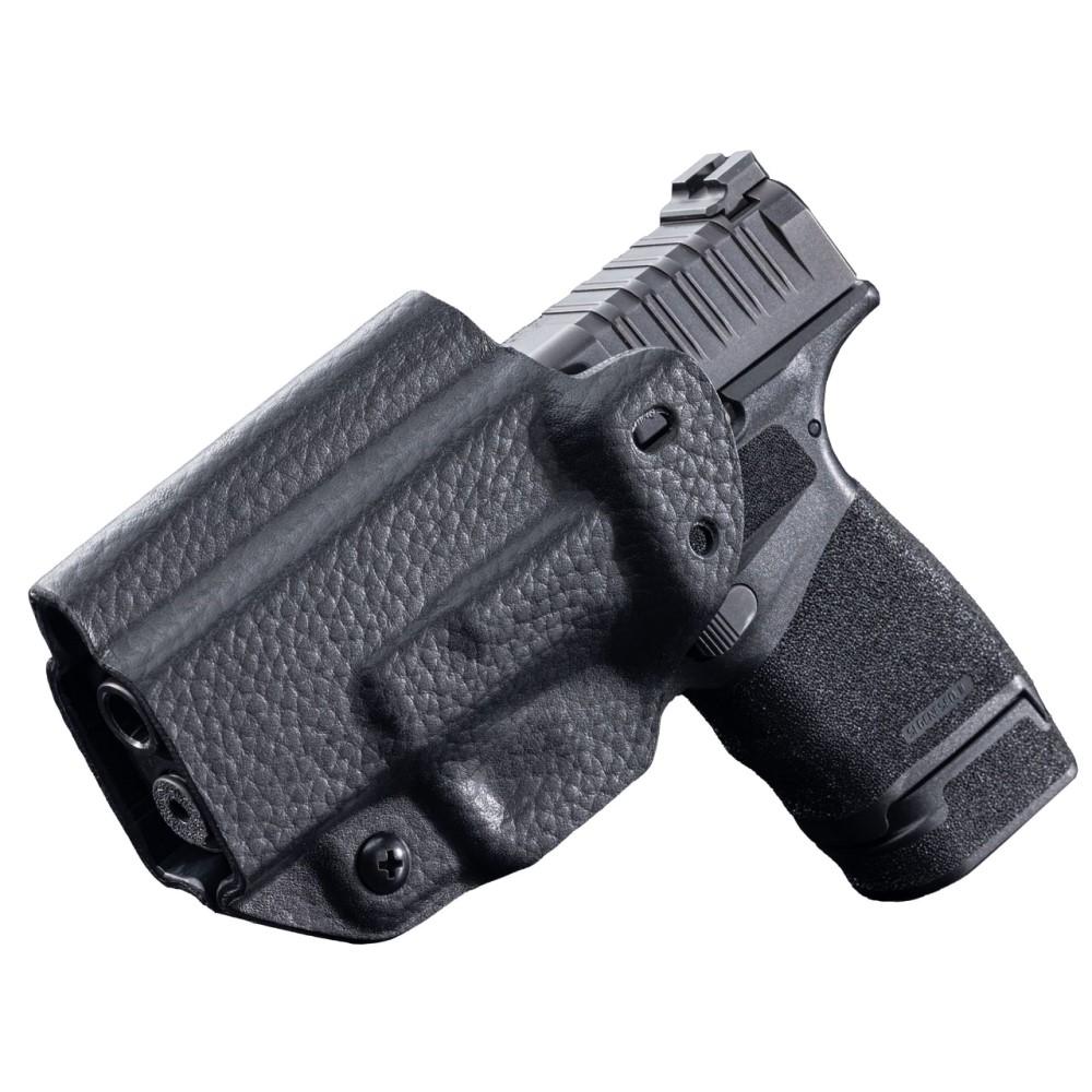 Mission First Tactical Leather Hybrid IWB/OWB Holster for Springfield HellCat Ambidextrous Black