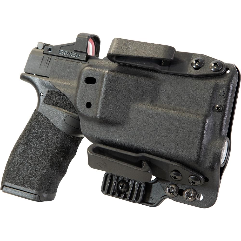 Mission First Tactical Pro IWB Holster for Springfield Hellcat PRO with TLR7, Kydex, Black, Ambi H5-SFD-3-WL-7