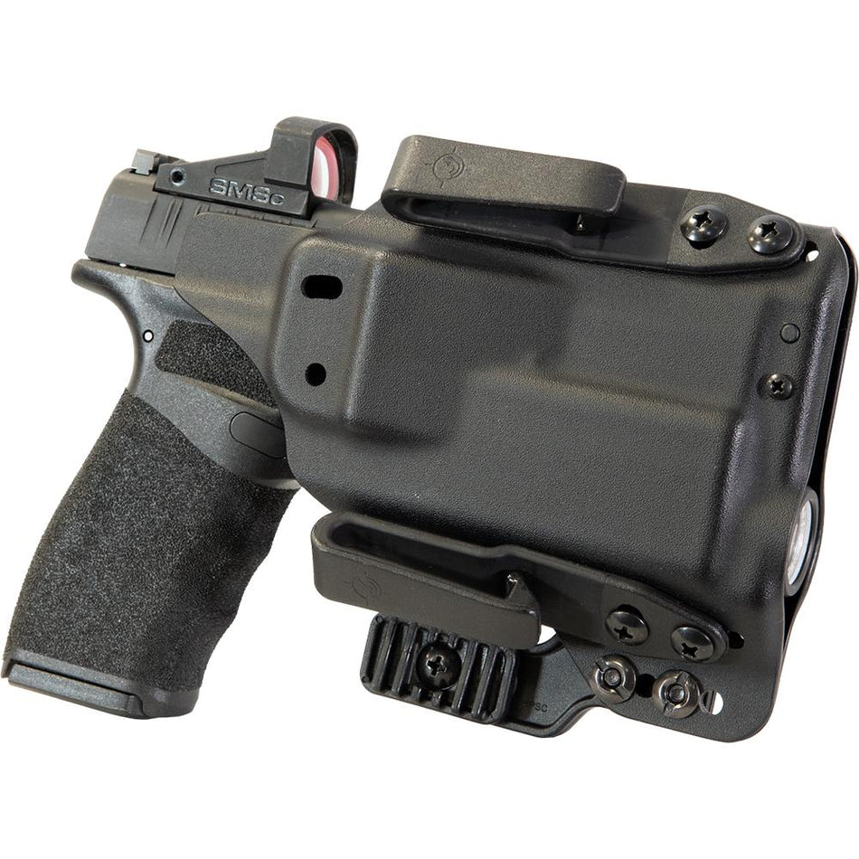 Mission First Tactical Pro IWB Holster for Springfield Hellcat PRO with TLR7, Kydex, Black, Ambi H5-SFD-3-WL-7