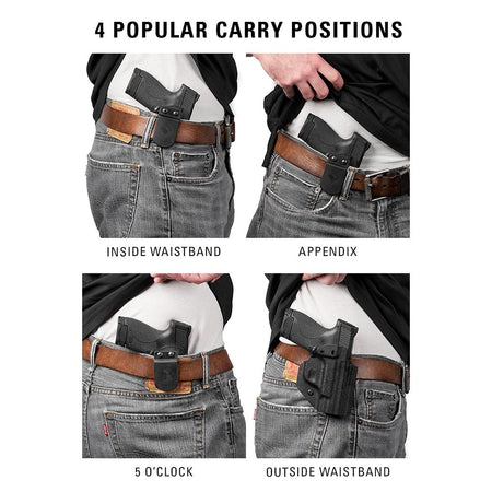 Mission First Tactical AIWB/OWB Holster for Ruger RXM, Boltaron, Black, Ambidextrous HRURXMAIWBA-BL