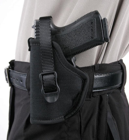 Blackhawk Nylon Hip Holster Medium High Ride Black Left Hand