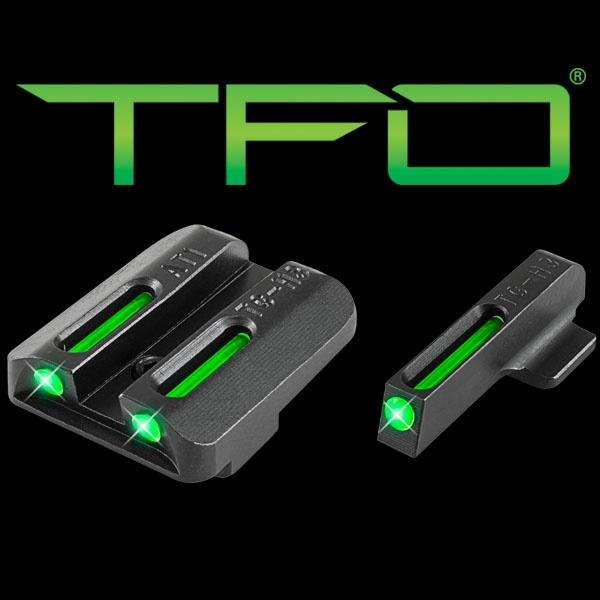 Truglo TFO Tritium/Fiber-Optic Day/Night Sight Set for Kahr - Green/Green