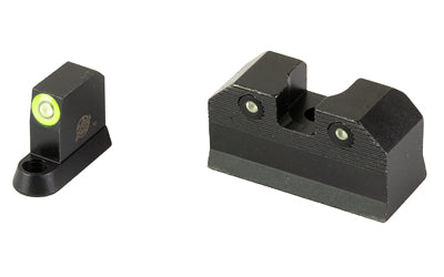 XS Sights R3D 2.0 Tritium Night Sight Set for CZ P10, Suppressor Height, Green Front Outline, Green Tritium Front/Rear CZ-R201S-6G
