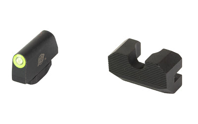 XS Sights Minimalist Night Sights for S&W N-Frame Revolver, Tritium Front with Green Glow Dot, Serrated Rear SW-M002S-4G
