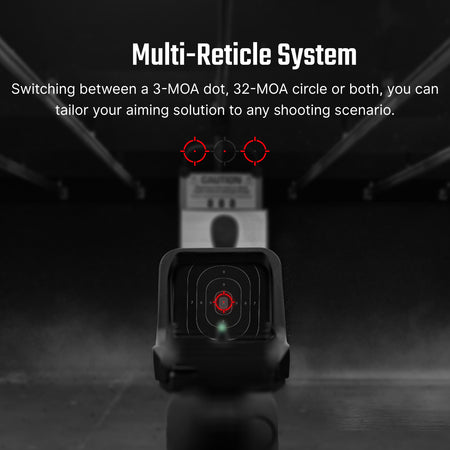 Osight C 3 MOA Dot 32 MOA Circle Multi-Reticle Red Dot Sight Compact