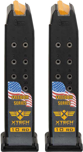 XTech Tactical Glock 19 9mm 10-Round Freedom Series Magazine 2-Pack