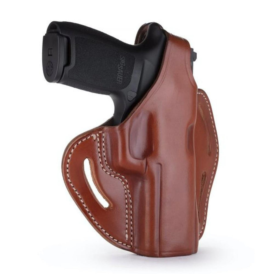 BHX Thumb Break Belt Holster Classic Brown Right Hand Size 4