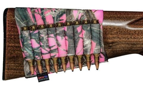 Grovtec Buttstock Rifle Cartridge Shell Holder Open Style TrueTimber Pink