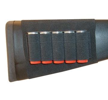 Grovtec Buttstock Cartridge Shell Holder Shotgun Open Style Black