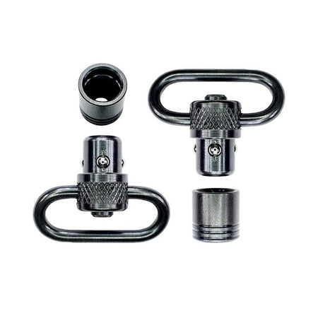 Grovtec Standard 1-Inch Push Button Swivel Set with Bases Black Oxide