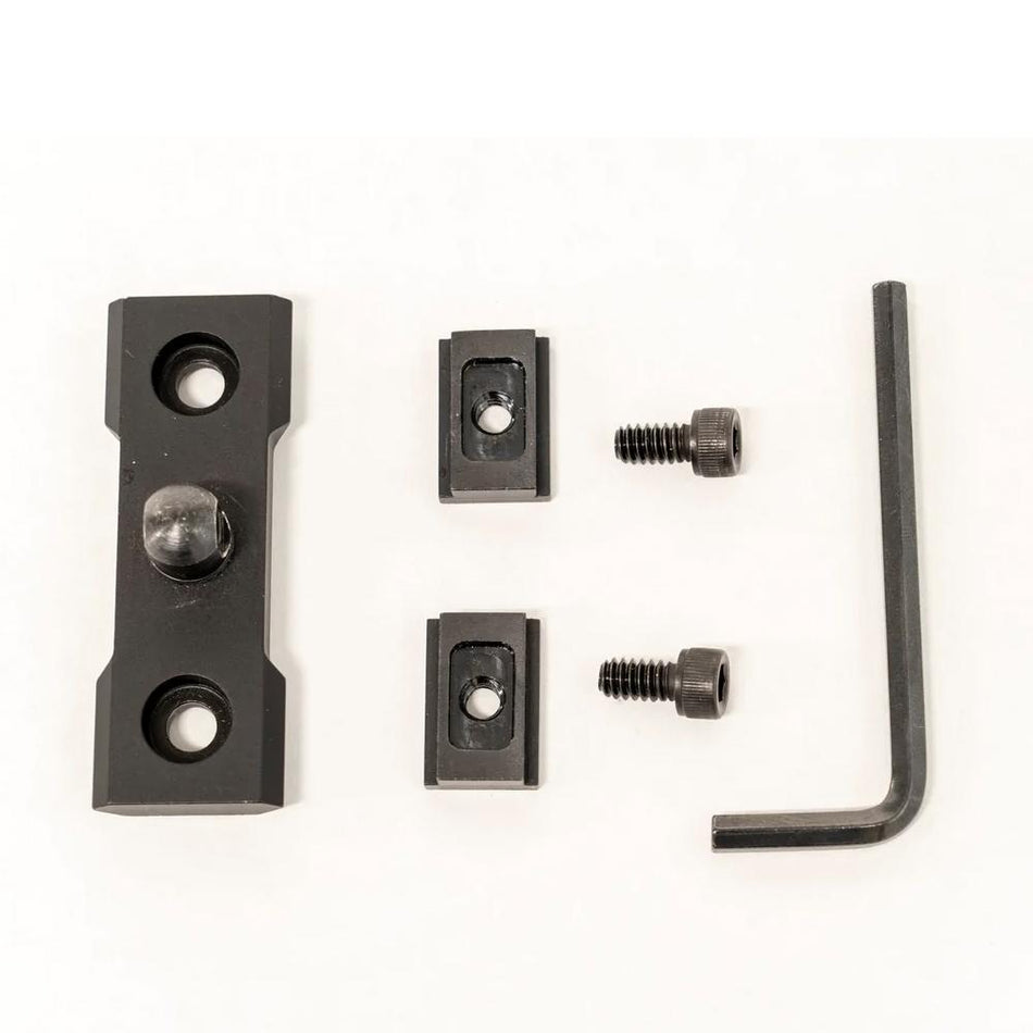 Grovtec Anschutz T-Nut Rail Adapter Set Picatinny Bipod Mount Black
