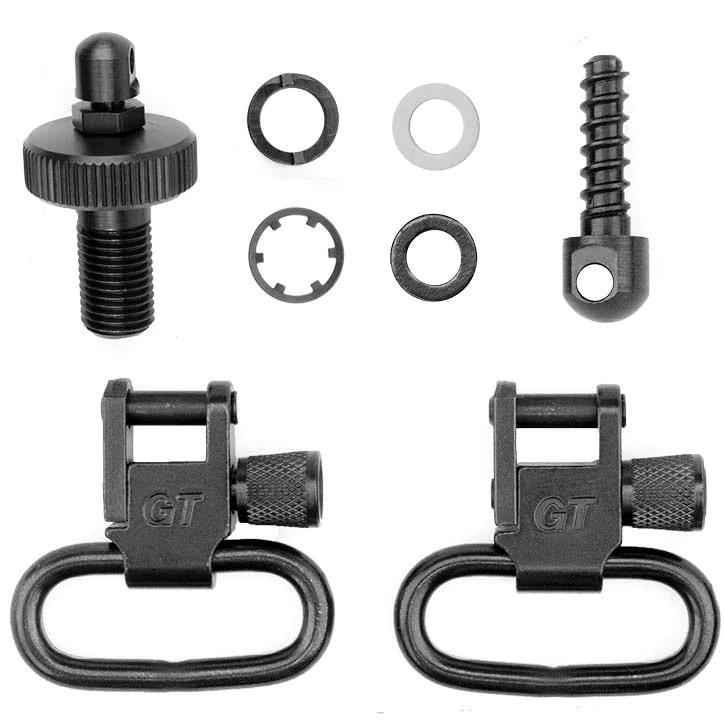 Grovtec Shotgun Locking Swivel Set for Mossberg 500 12 Gauge Black