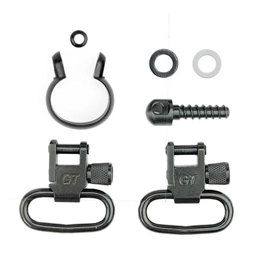 Grovtec One-Piece Barrel Band Swivel Set .430"-.445" Diameter Black