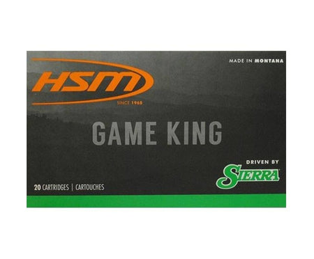 HSM Game King Rifle Ammunition 25-06 Rem. Sierra Spitzer BT 100 gr. 20 rd.