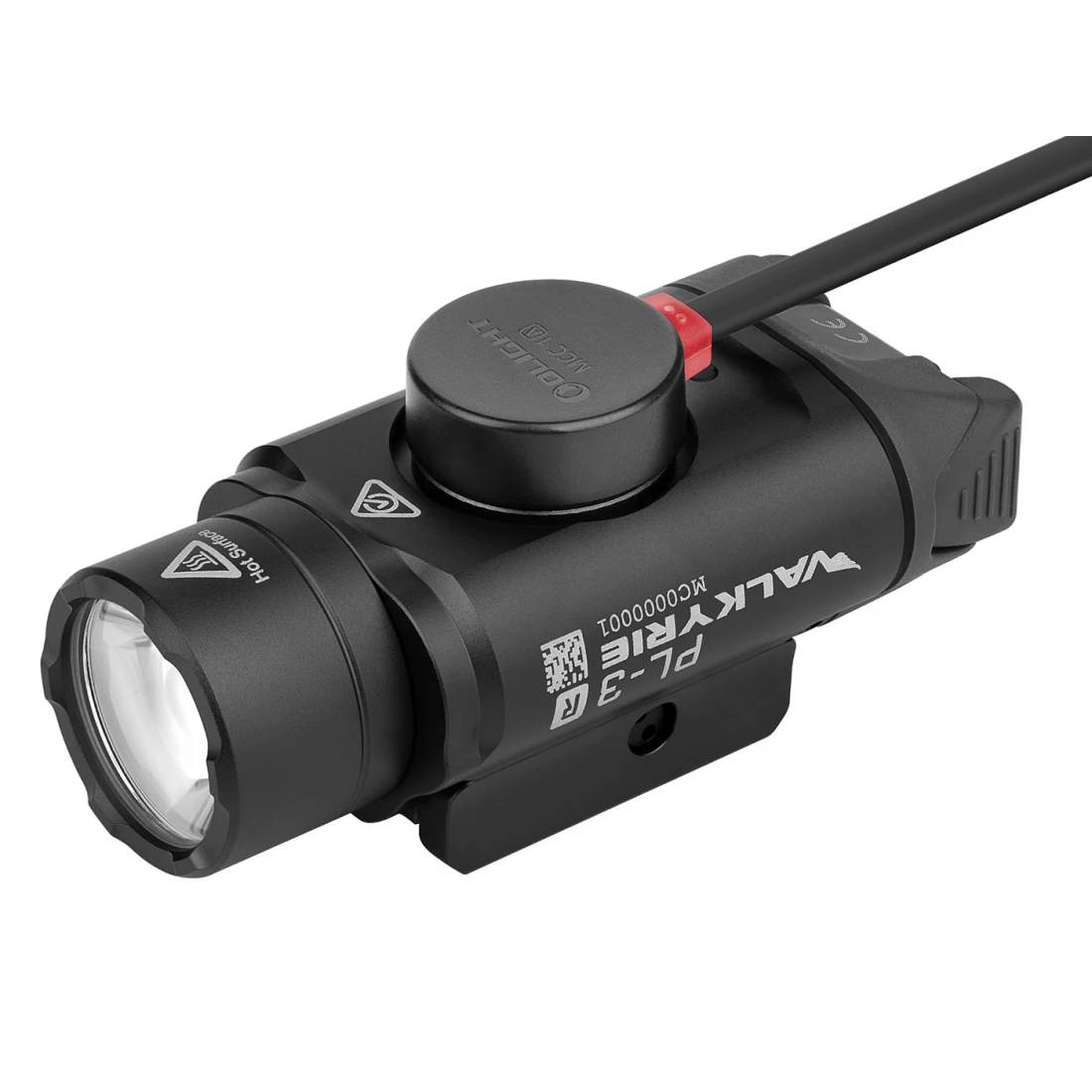 Olight PL-3R Valkyrie Black Anodized Rail Mount Weapon Light 1500 Lumens White LED