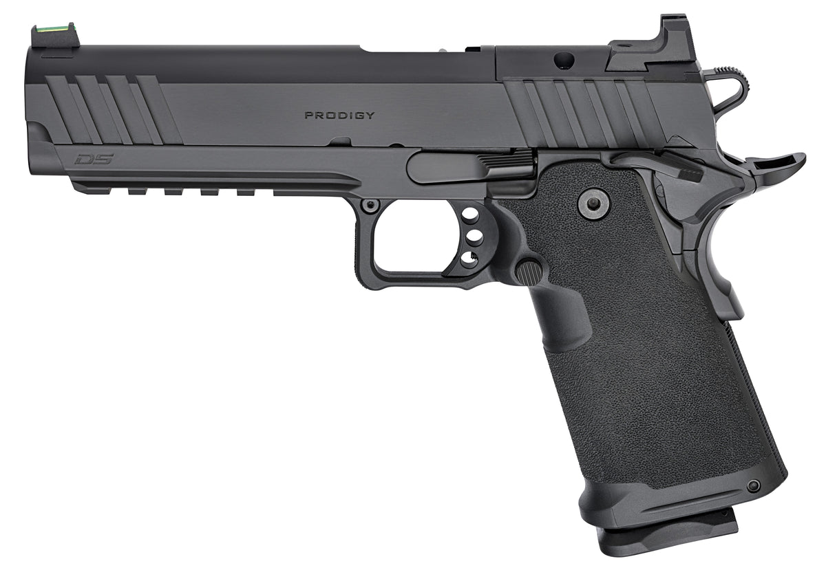 Springfield Armory PH9119AOSLC 1911 DS Prodigy 9mm 10+1 5" Black Cerakote Optic Ready/Serrated Carbon Steel Slide Black Cerakote Polymer Grip Ambidextrous