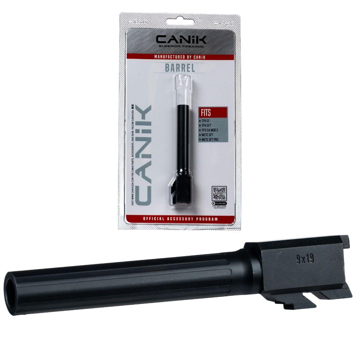 Canik Steel Drop-In Barrel for Full Size Canik Pistols 9mm Fluted Black