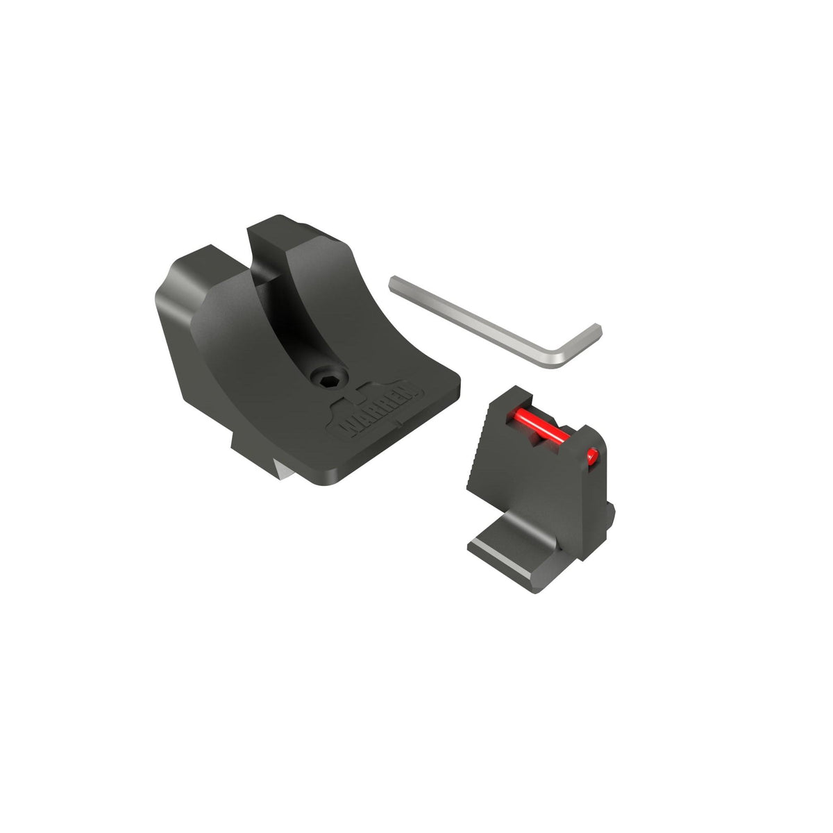 Canik Warren Tactical Suppressor Height Sight Set - Fiber Optic Front and Blacked Out Rear