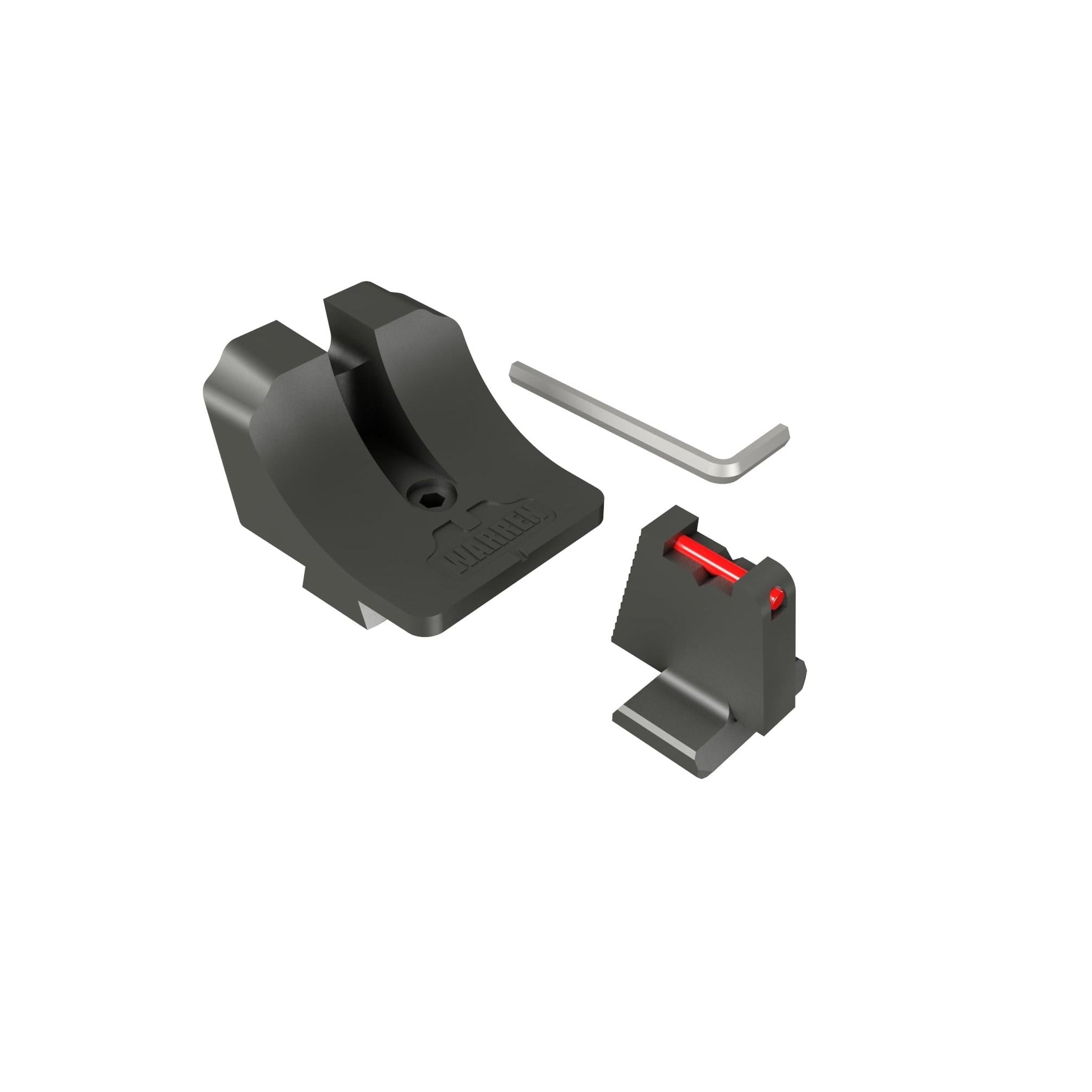 Canik Warren Tactical Suppressor Height Sight Set - Fiber Optic Front and Blacked Out Rear