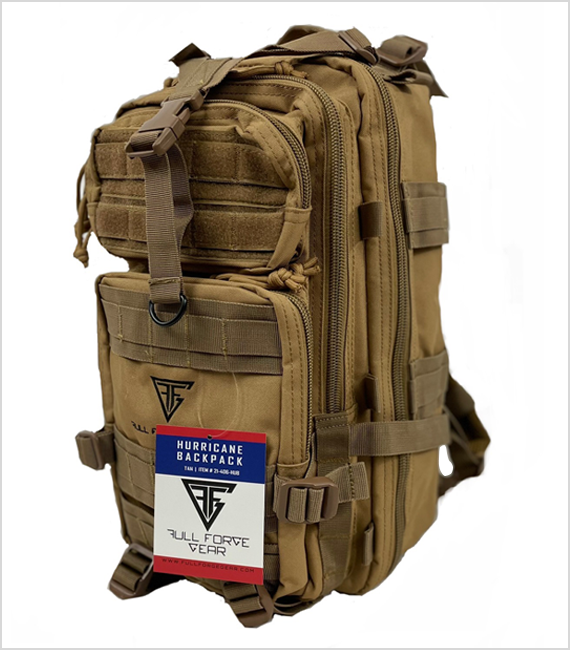 Full Forge Gear Hurricane Tactical Backpack 18x11x11 - Tan