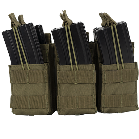 MKS Full Forge Gear Triple Magazine Pouch MOLLE Compatible Green